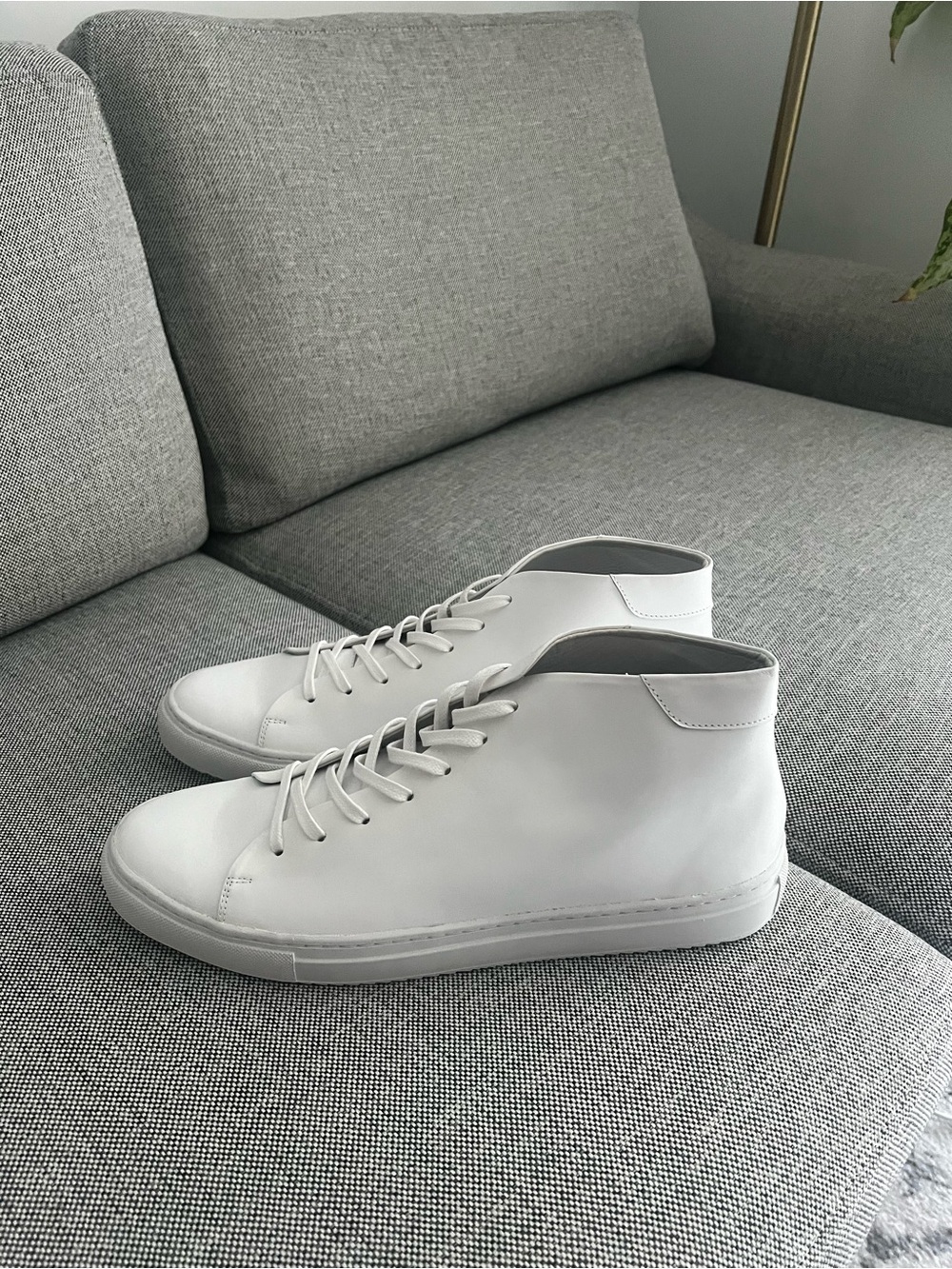 Beckett Simonon White High-Top Leather Sneakers